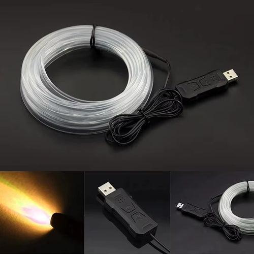 Car RGB Ambient LED Light Strip 1/2/3/4/5M APP Control USB Fiber Optic Remote control.