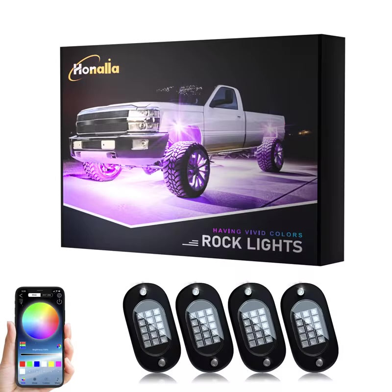 RGB Rock Lights for Trucks-App-Controlled LED Underglow