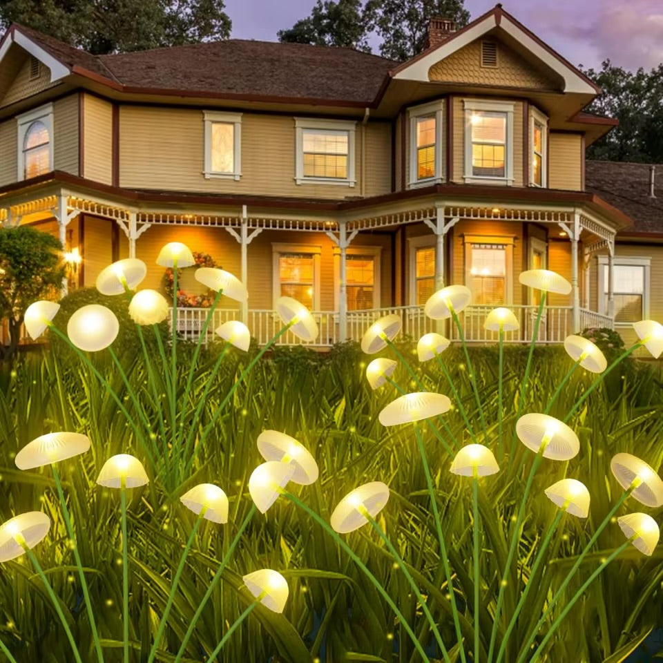 Solar Garden Lights Dual Mode LED Solar Mushroom Lights Waterproof Yard Patio Pathway Jellyfish for Garden.