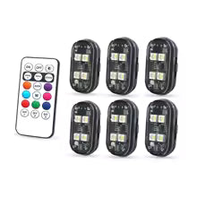 2/4/6x 8colors Car Interior Lights, Car Interior Ambient Light with Remote Contro.
