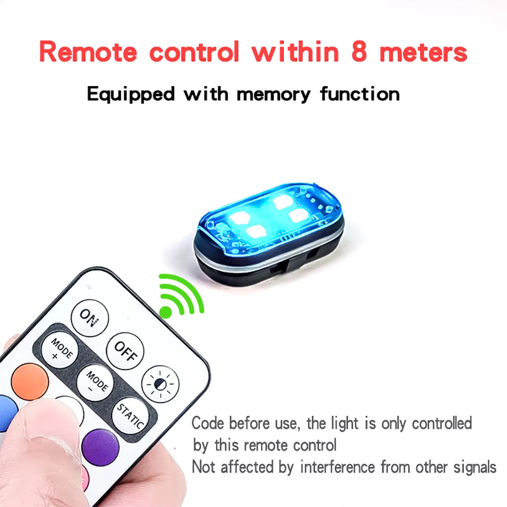 2/4/6x 8colors Car Interior Lights, Car Interior Ambient Light with Remote Contro.