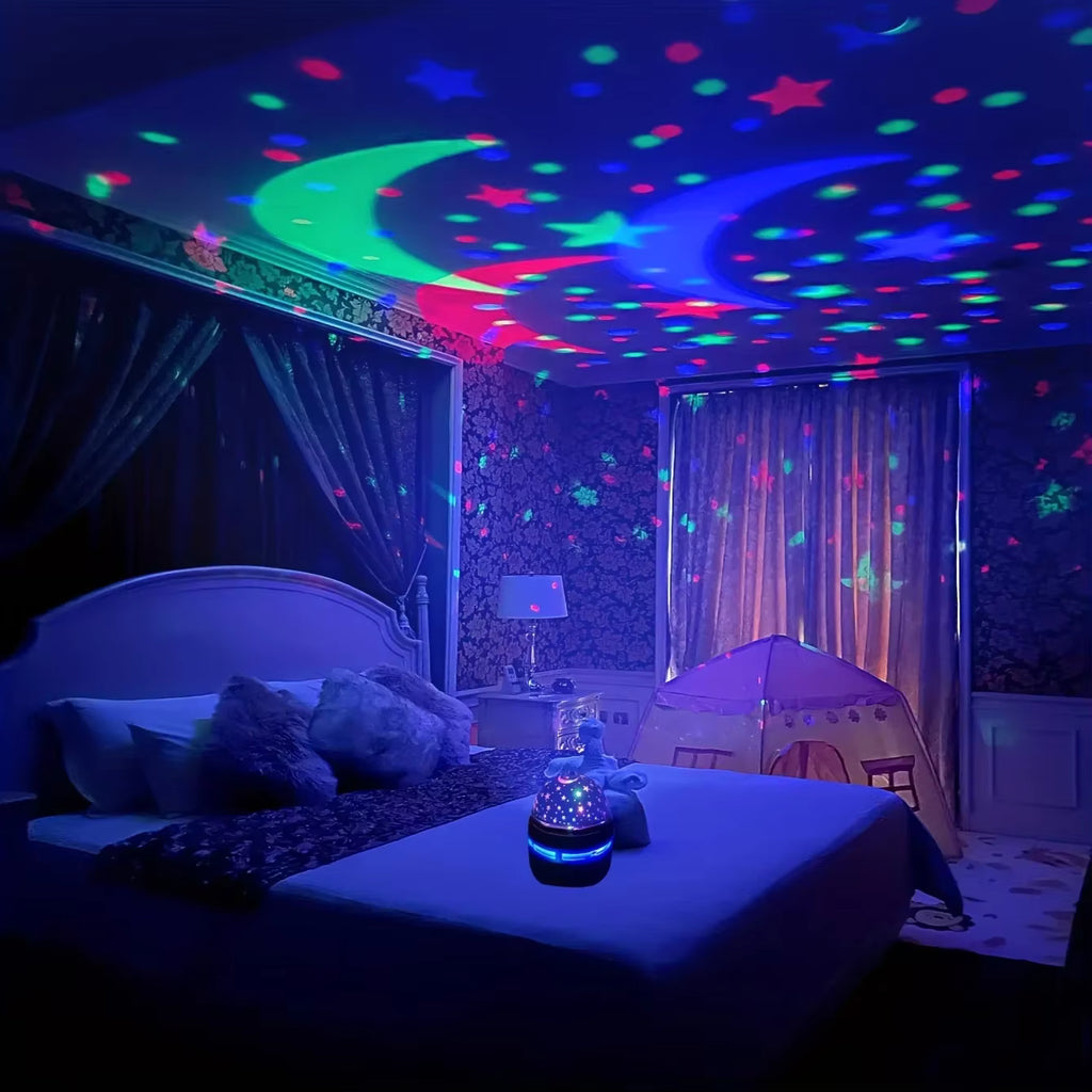 LED Starry Sky Night Lights USB Projector Lamp Magic Ball Moon Star Christmas Lights Home Room Atmosphere.